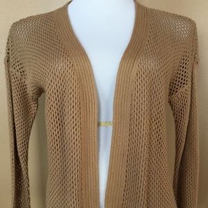 MICHAEL KORS Open Front Cardigan in Toffee SM NWT